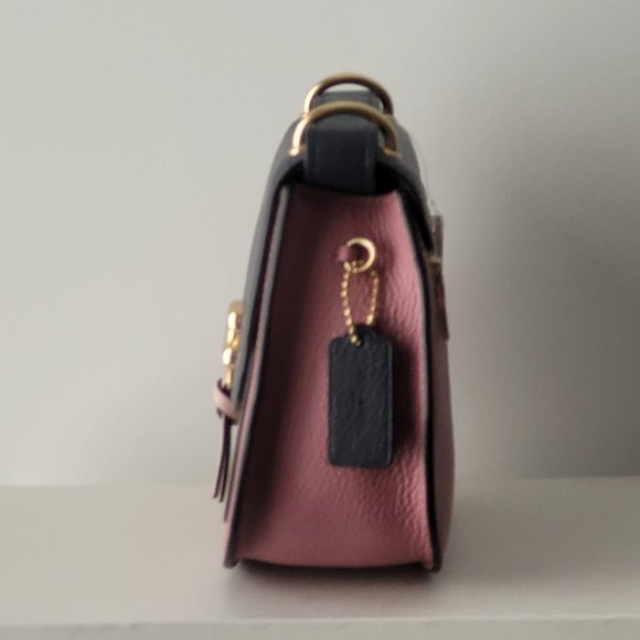 $239 *NEW* COACH Im/Khaki/Midnight Blue Multi Saddle Bag - Picture 8 of 15